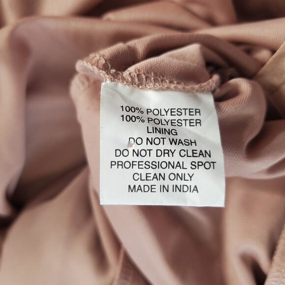 Mac Duggal 5539 High Slit Skirt V-Neck Dress Sequined Wrap Gown Copper Size 4 - Picture 15 of 16